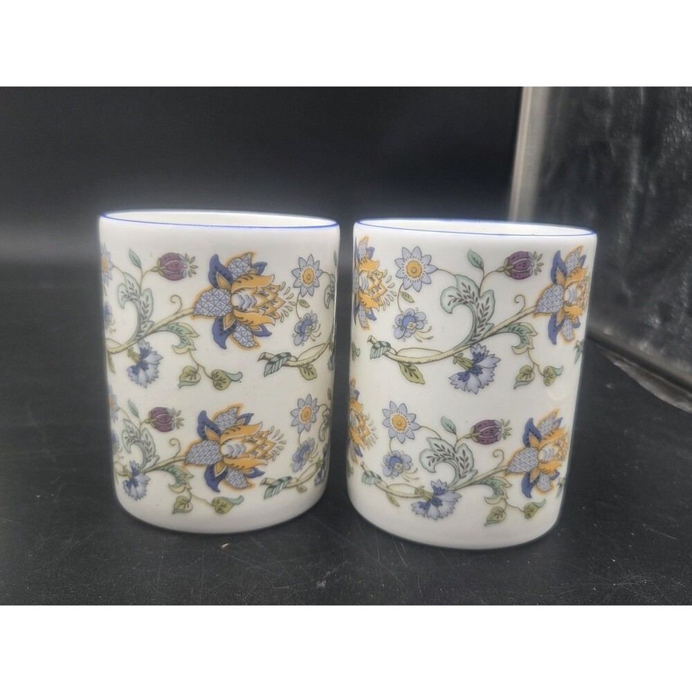 Minton Haddon Hall Blue Fine Bone China Mug Lot Of 2 Made In England